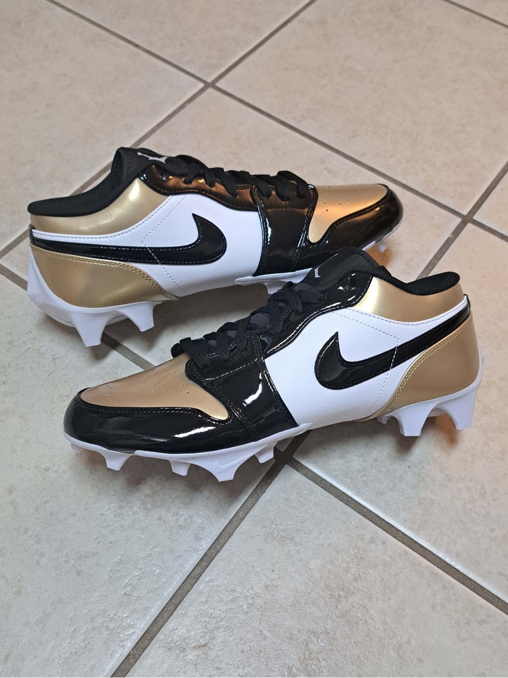 Jordan 1 Low TD Cleat 'Gold Toe' Football Cleat - Men's size 11